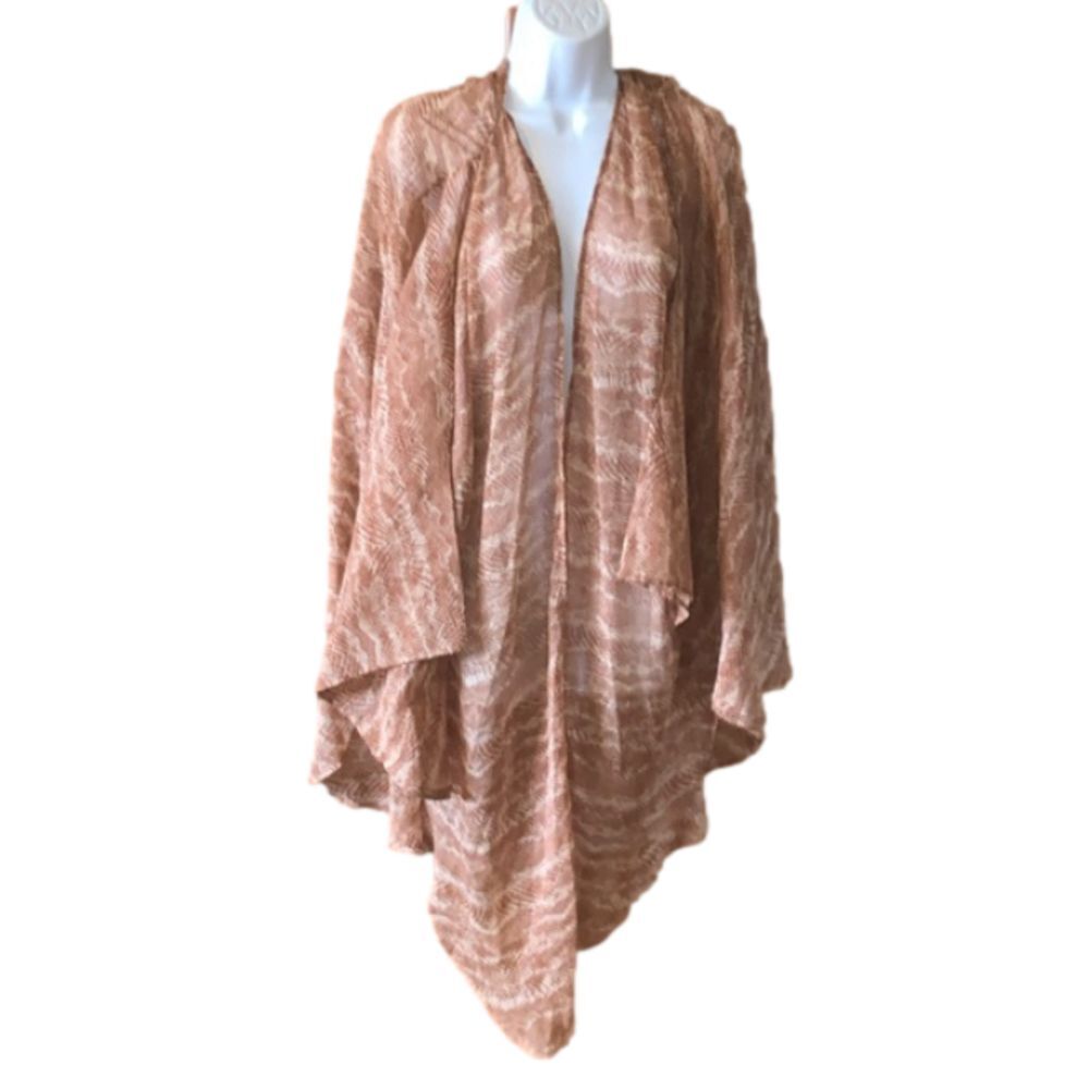 Brown/white sheer kimono small society amuse in box 19